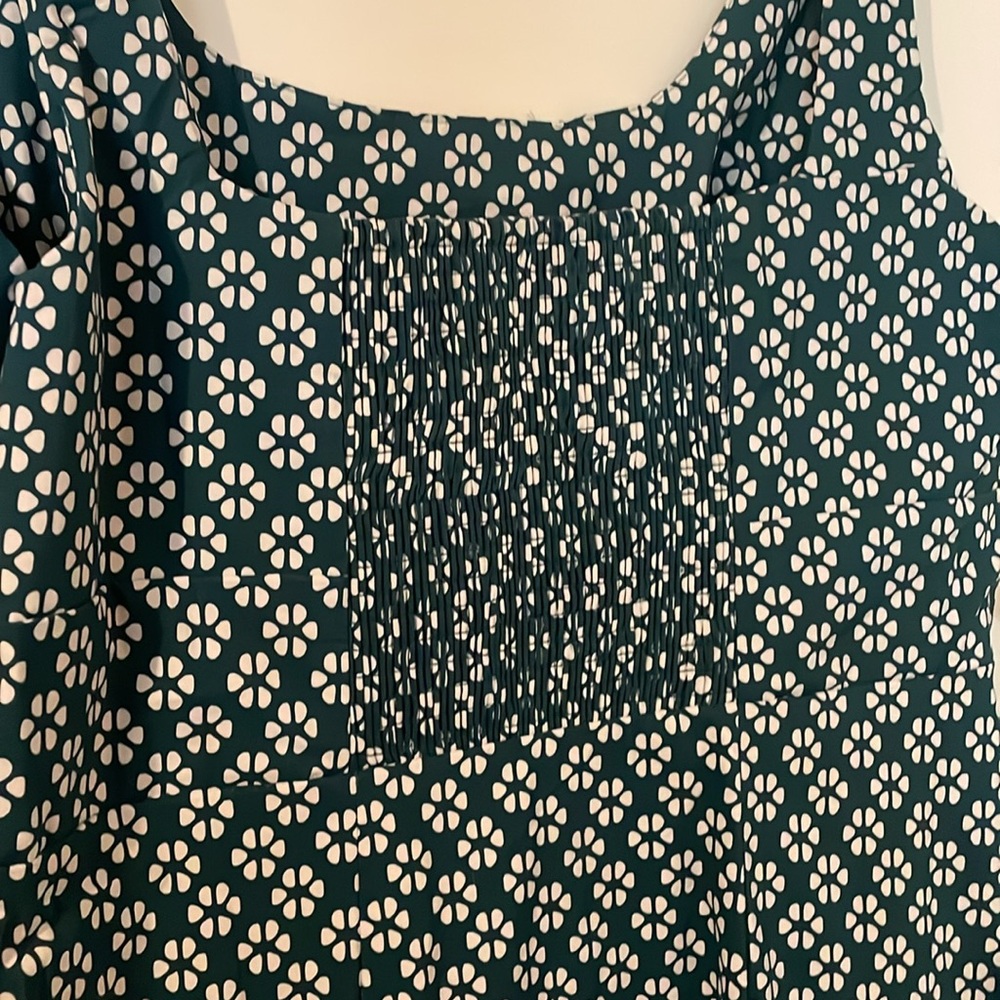 Anthropologie Navy and White Floral Midi Dress - Picture 5 of 12